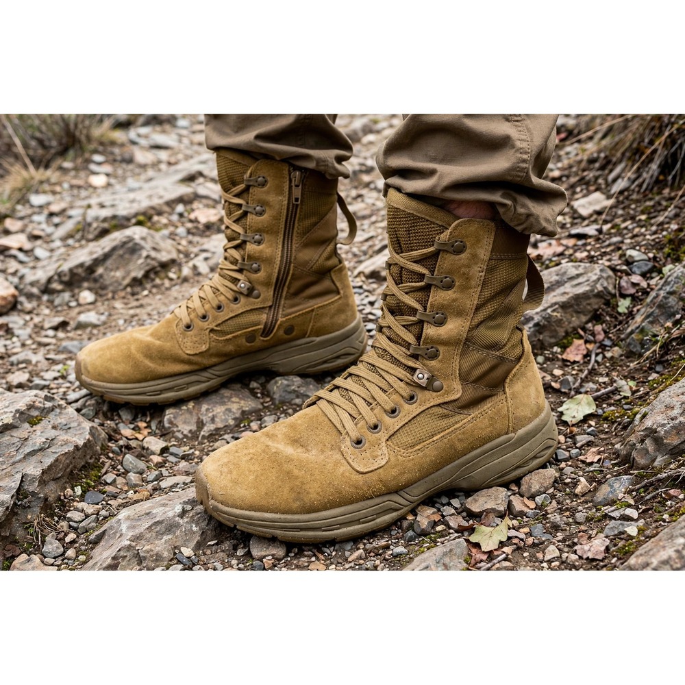 Garmont Tactical Boots 5 Coyote Brown Suede Mens Everyday Wear Side Zip Combat